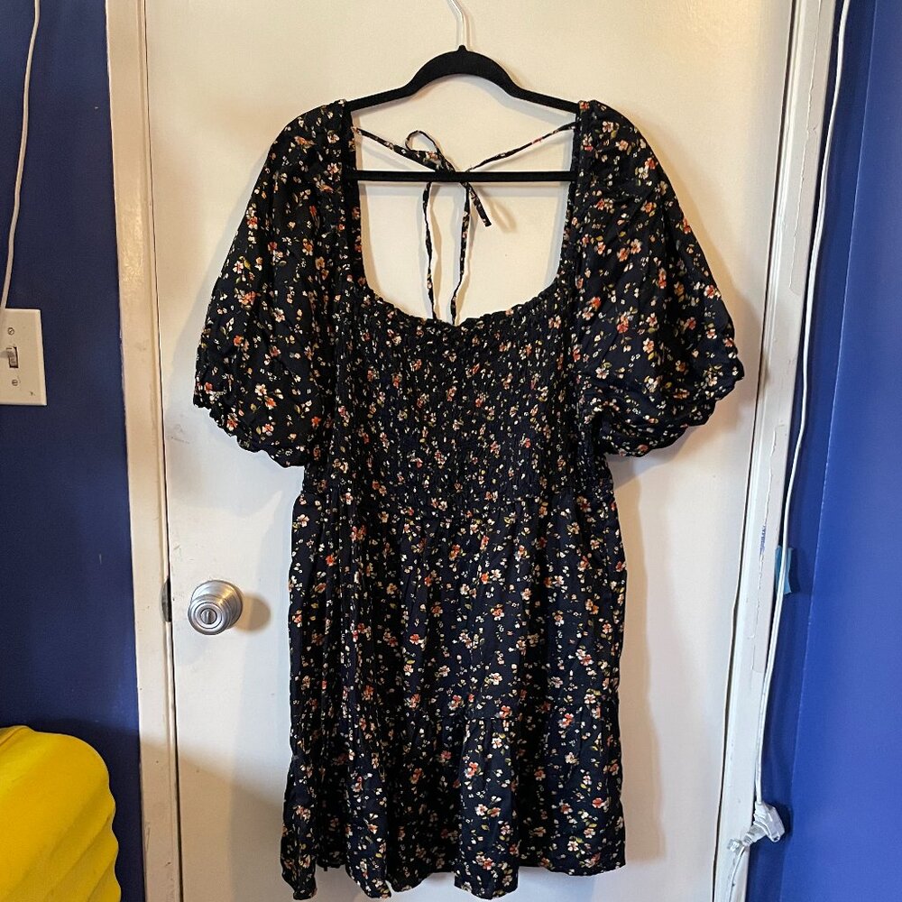 GAP Black Floral Dress